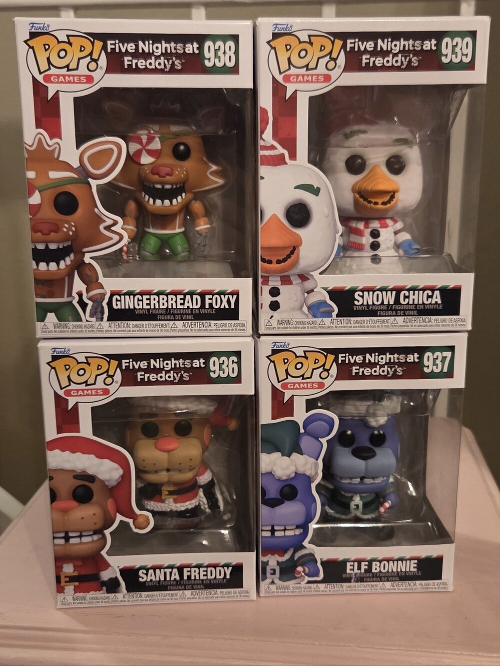 ♡ funko pop figure five nights at freddy's christmas lot ♡